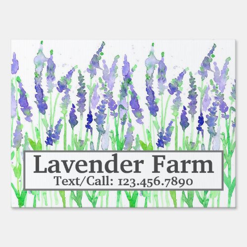 Lavender Farm Flower Business Road Sign