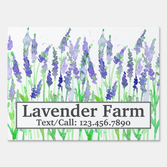 Lavender Farm Flower Business Road Sign (Front)