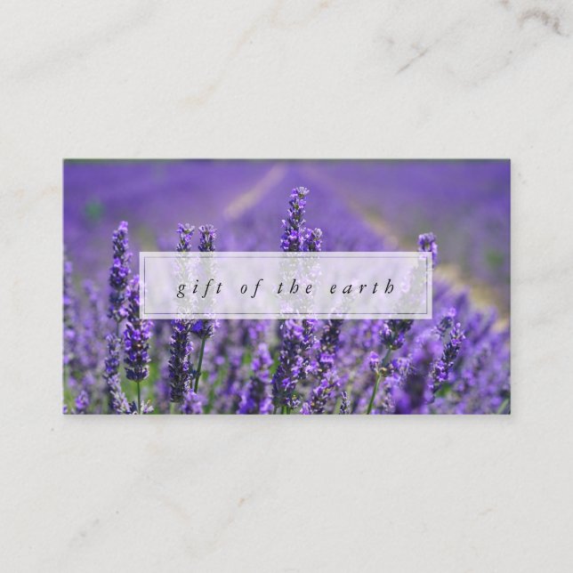 Lavender Farm Gift of the Earth Essential Oils Business Card (Front)