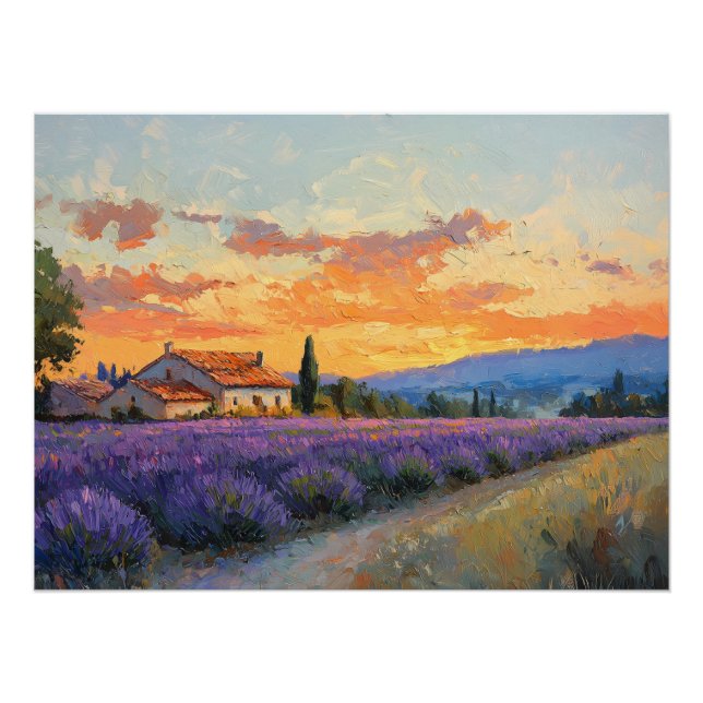 Lavender Farm in Provence Poster (Front)