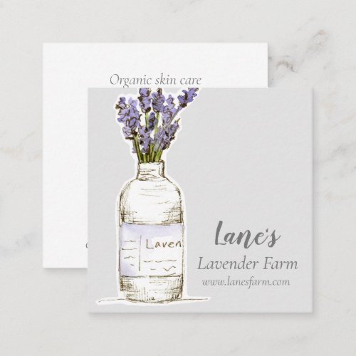 Lavender Farm Organic Herbs Aromatherapy  Square Business Card