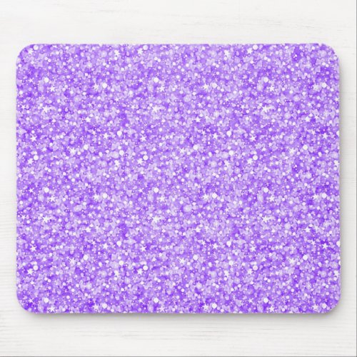 Lavender Faux Glitter  Sparkles Mouse Pad