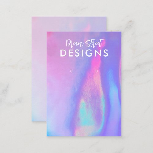 Lavender Faux Holo Earring Display Card