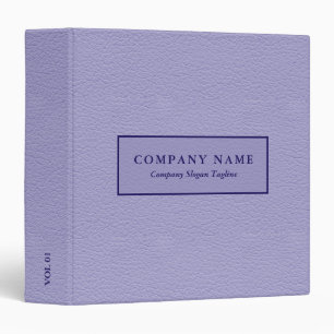 Lavender Faux Leather Look 3 Ring Binder