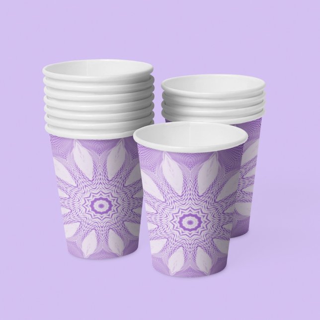 Lavender Faux Tulle Design Paper Cups (Creator Uploaded)