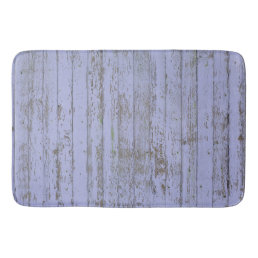 Lavender Faux Wood Texture Bath Mat