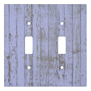 Lavender Faux Wood Texture Light Switch Cover