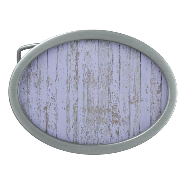 Lavender Faux Wood Texture Oval Belt Buckle (Front)