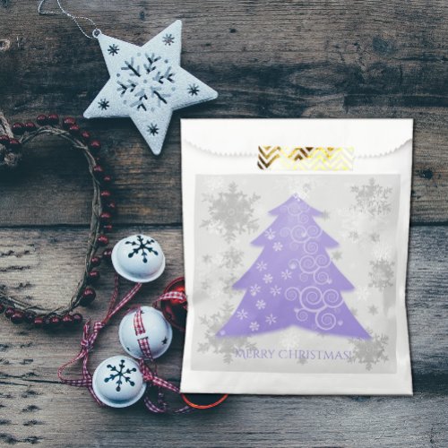Lavender Festive Christmas Tree Favor Bag