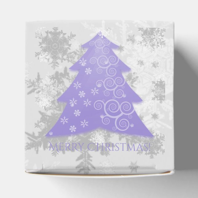Lavender Festive Christmas Tree Favor Box (Top)