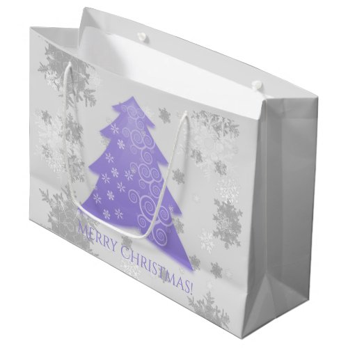 Lavender Festive Christmas Tree Gift Bag