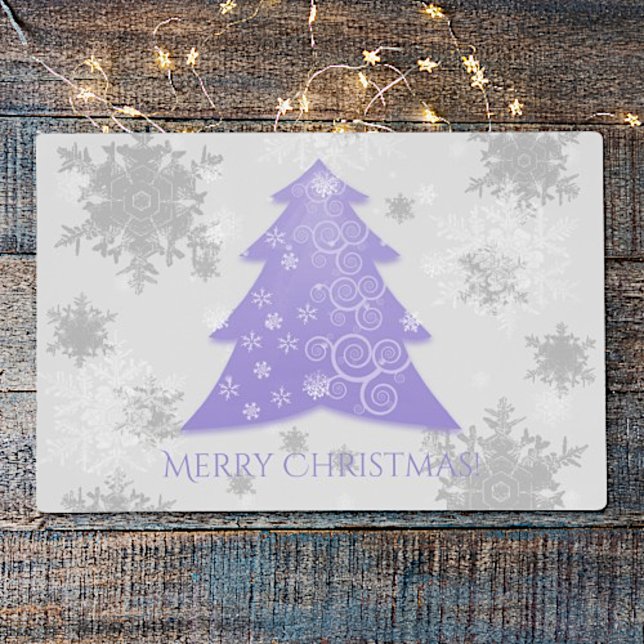 Lavender Festive Christmas Tree Laminated Placemat (Lavender Festive Christmas Tree Placemat)