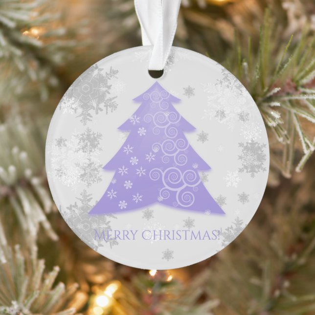 Lavender Festive Christmas Tree Ornament (Tree)