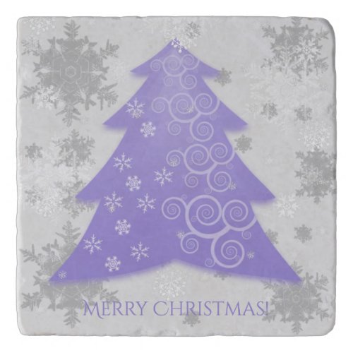 Lavender Festive Christmas Tree Trivet