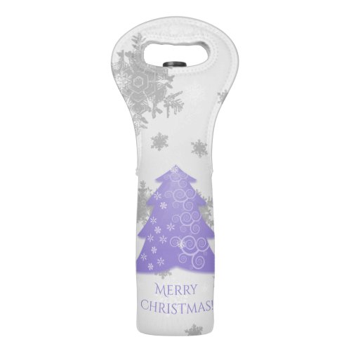 Lavender Festive Christmas Tree Wine Tote