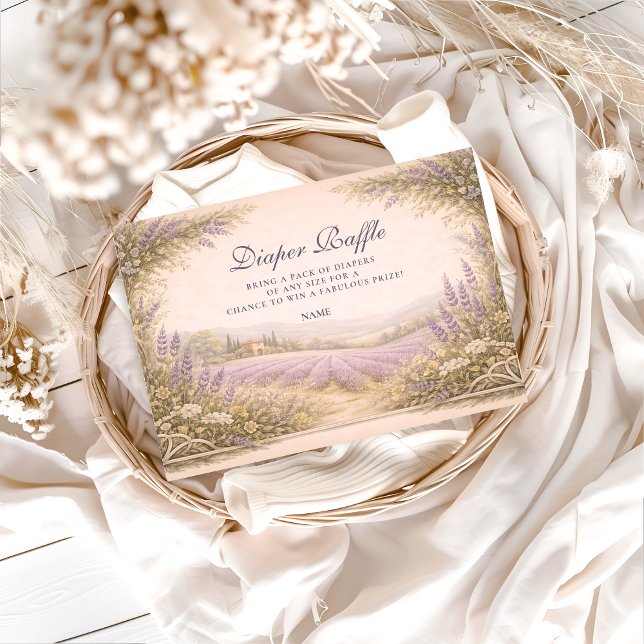 Lavender Field Countryside Diapper Raffle  Enclosure Card (Creator Uploaded)