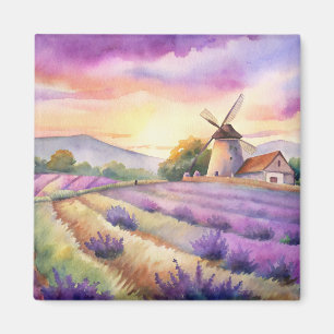 Lavender field in Provence.  Magnet
