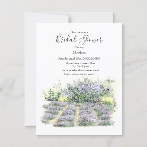 Lavender Field Invitation