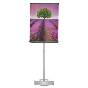 Lavender Field Landscape Summer Sunset Table Lamp