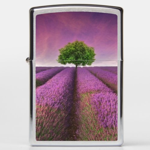 Lavender Field Landscape Summer Sunset Zippo Lighter