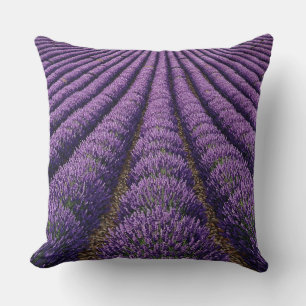Lavender Field Mosaic Throw Pillow