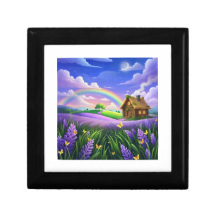 Lavender Field Rainbow Cottage Dream Gift Box