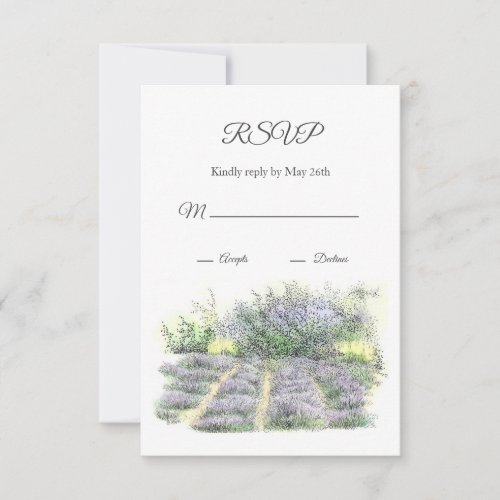 Lavender Field RSVP Card