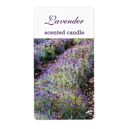 Lavender Field Scented Candlecustomized Label