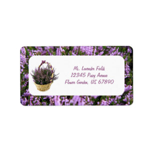 Lavender Fields and Basket Teacher Info Labels