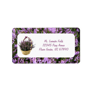 Lavender Fields and Basket Teacher Info Labels