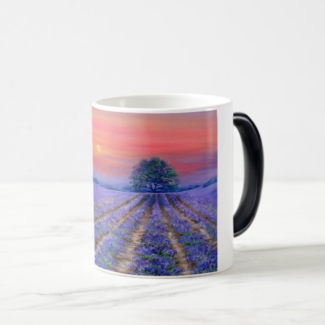 Lavender Fields at Sunset Color Morph Mug (Front Right)