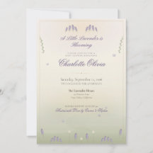 Lavender Fields Baby Shower Invitation