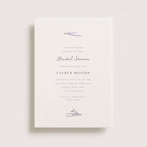 Lavender Fields Bridal Shower Invitation