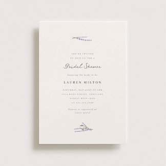 Lavender Fields Bridal Shower Invitation