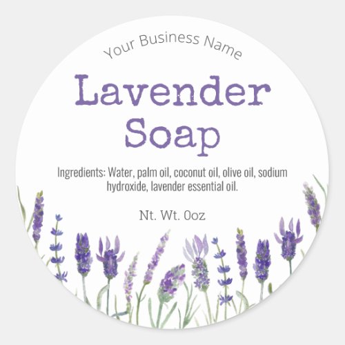 Lavender Fields Handmade Soap Labels