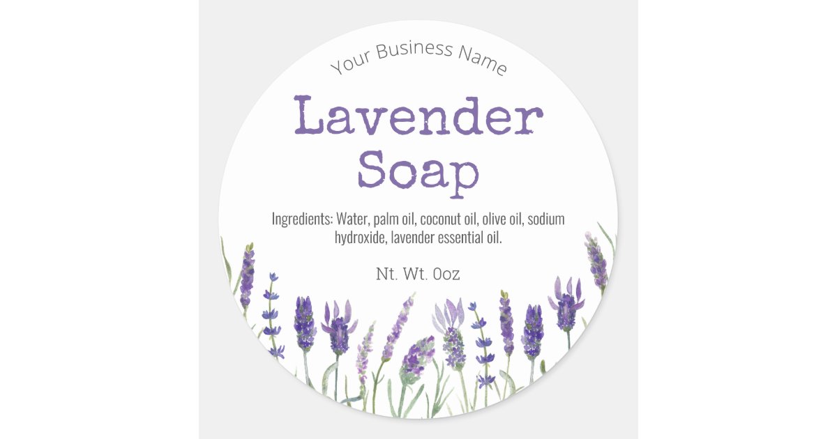 Lavender Fields Handmade Soap Labels | Zazzle