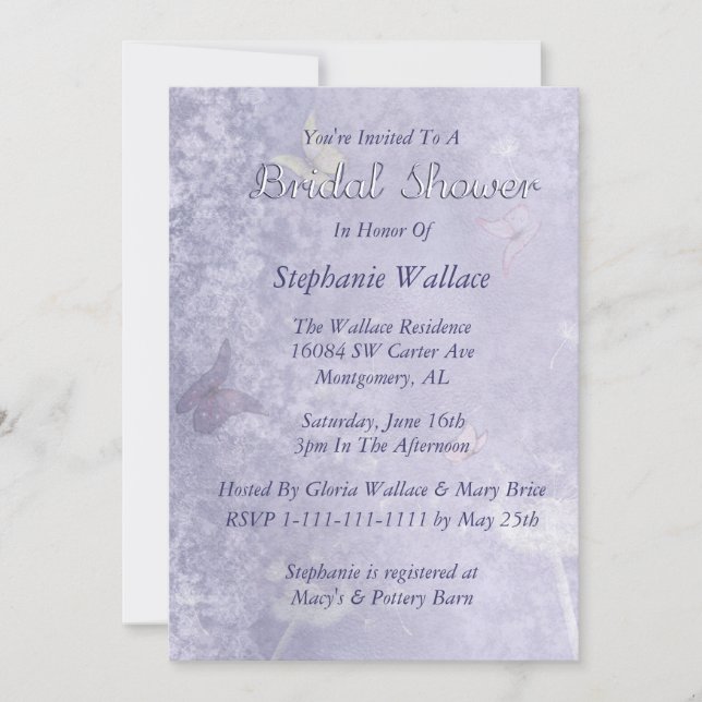 Lavender Fields Invitation (Front)