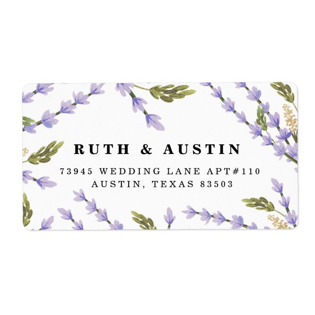 Lavender Fields Label (Front)