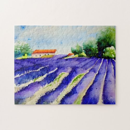 Lavender fields Landscape  Jigsaw Puzzle