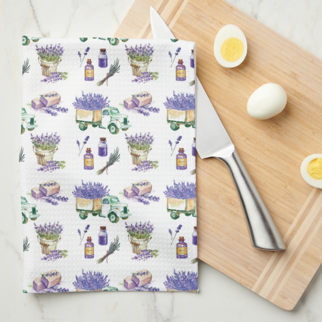 Lavender Fields of Provence Kitchen Towel (Quarter Fold)