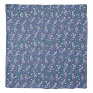 Lavender Fields Pattern in Purple Duvet Cover