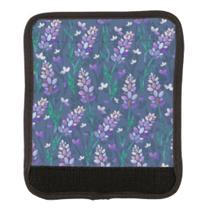 Lavender Fields Pattern in Purple Luggage Handle Wrap