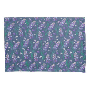 Lavender Fields Pattern in Purple Pillow Case