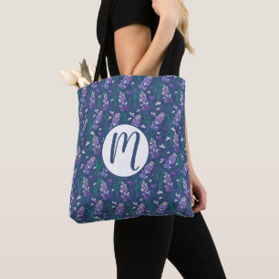 Lavender Fields Pattern in Purple Tote Bag