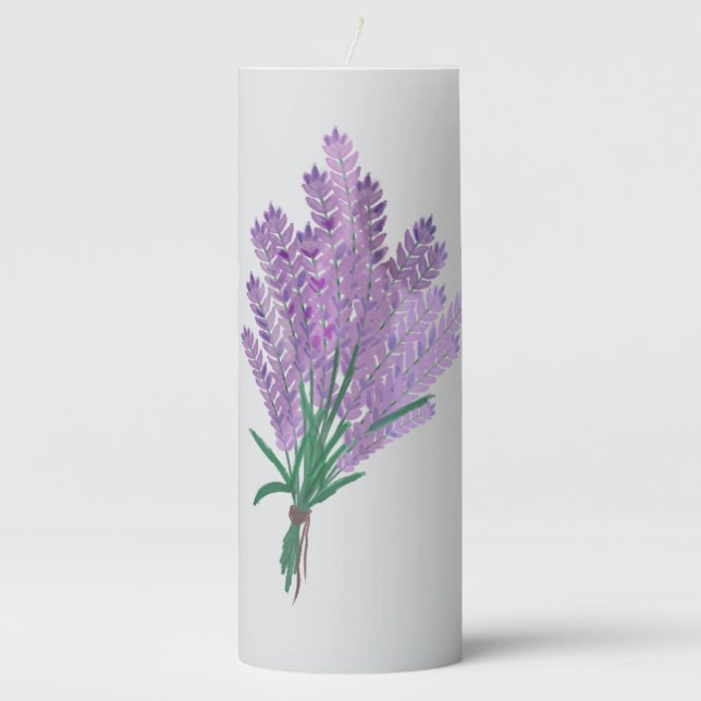 LAVENDER FIELDS PILLAR CANDLE (Front)