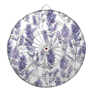 Lavender Fields Purple Watercolor Flower Pattern Dart Board