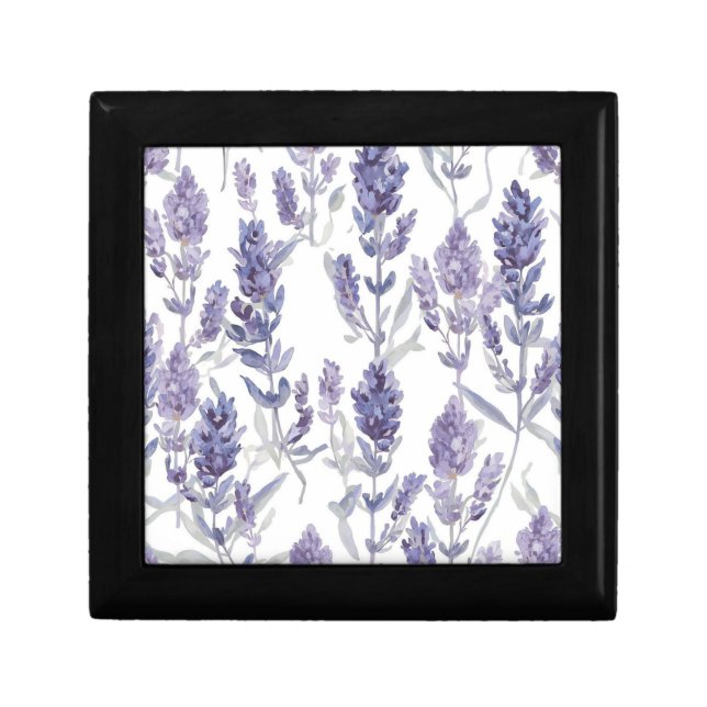 Lavender Fields | Purple Watercolor Flower Pattern Gift Box (Front)