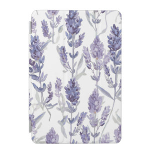 Lavender Fields Purple Watercolor Flower Pattern iPad Mini Cover