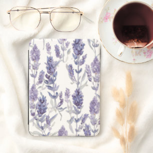 Lavender Fields Purple Watercolor Flower Pattern Kindle Cover