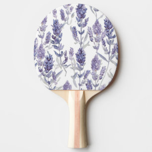 Lavender Fields   Purple Watercolor Flower Pattern Ping Pong Paddle